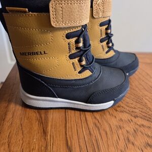 Merrell Kids' Black and Tan Outdoor Boots Infant/ Toddler 6M